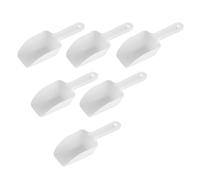 ADOCARN Paletta per Ghiaccio Versatile e Pratico Set 6 Pezzi Fondo Piatto in Pp Bianco, Design Smussato per Angoli Facili da Raggiungere, Utensile da Cucina