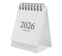 ADOCARN Piccolo calendario da tavolo 2026-2027, pianificatore giornaliero riutilizzabile, calendario lunare cinese, ideale per la pianificazione, l'arredamento della casa e l'uso in ufficio,