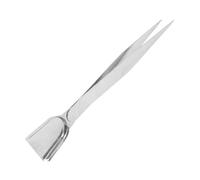 ADOCARN Pinzetta per Perline e Pietre, Strumento Multifunzionale in Acciaio Inossidabile con Paletta Incassata Design Grooved, Colore Argento per Creazione e Riparazione Gioielli