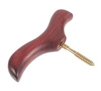 ADOCARN Pomello e Finitura Levigata a Mano per Legno Massello Bastone da Passeggio Marrone Design Ergonomico Adatto per Uomini e Donne da Usare a Casa al Lavoro