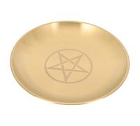 ADOCARN Portacandele Rituale Con Vassoio Decorativo Forma Pentacolo Accessorio Per Cerimonie Altarini e Decorazioni Domestiche