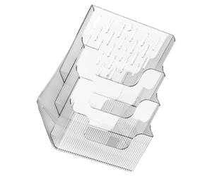ADOCARN Portadepliant Multi Tasche in Plastica Trasparente, Supporto da Banco con Montaggio a Parete per Documenti e Brochure in Ambienti Commerciali e Uffici Stili Multipli