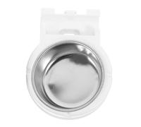 ADOCARN Posacenere Pratico e Resistente da in Inossidabile Bianco Coperchio, Facile da Pulire, Design Casa e Bar