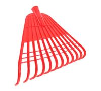 ADOCARN Rastrello da Giardino in Plastica Rosso 12 Denti Multifunzionale ed Ergonomico per Raccolta Foglie e Erba in Giardinaggio All'aperto