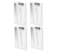 ADOCARN Righello Calibro di Precisione Trasparente per Ispezione Difetti, Set 4 Pezzi Multifunzionale per Misurazione Crepe e Macchie, Strumento Portatile per Controllo Qualità in