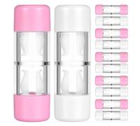 ADOCARN Scatola portaoggetti rigida per lenti permeabili ai gas da 12 pezzi, contenitore per ammollo per occhiali sclerali, mini custodia per lenti a contatto, scatola tascabile per di prova da