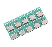 ADOCARN Set 10 Pezzi Scheda Connettore USB C Femmina 3.1 Convertitore PCB, Trasmissione Dati Stabile, Compatibile per Riparazione e Progetti Fai da Te, Adatta per Dispositivi USB Type-c