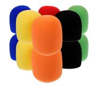 ADOCARN Set 18 Pezzi Coperture Microfono Portatile in Spugna, Parabrezza Antivento per Microfoni Wireless, Manicotti Protettivi per Karaoke, Conferenze e Spettacoli, Colori Assortiti