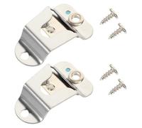 ADOCARN Set 2 Clip in Metallo per Microfono Cb, Supporto Resistente Viti, per Microfono Autoradio e Radio Cb, Accessori Pratici per Uso Professionale