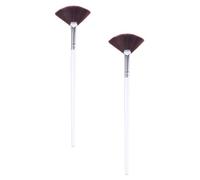 ADOCARN Set 2 Pezzi Spazzola per Maschera Viso in Fibra Sintetica Bianca, Portatile e Leggera, per Donne e Applicazione di Creme e Fanghi