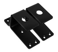 ADOCARN Set 2 Staffe Porta Barra in Metallo Pesante per Barricata Porta, Supporto a U per Barra di Sicurezza Casa, Antifurto per Porte Abitazioni e Aziende