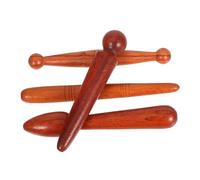 ADOCARN Set da Massaggio in Legno 4 Pezzi Bastoncini per Digitopressione Handheld per Massaggio Tradizionale Cinese a Casa Impugnatura Confortevole