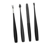 ADOCARN Set Di Strumenti Per Manicure in Acciaio 4 Pezzi, Tagliaunghie e Forchetta Per Rimuovere La Pelle Morta, Kit Per Nail Art Compatto Per Cura Unghie e Cuticole, Adatto Pelli Sensibili