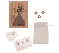 ADOCARN Set i Ching 64 Carte Divinatorie e Monete della Ricchezza Feng Shui, Kit Completo per Interpretazione e Prosperità Cinese, Adatto a Regali per Familiari e Amici