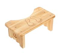 ADOCARN Sgabello per Wc in Legno Design Antiscivolo e Texture Liscia, Sgabello Piedi Elegante e Minimalista per Bagno