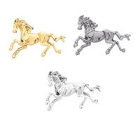 ADOCARN Spilla a forma di cavallo da 3 pezzi per uomo e donna - Spilla con animale dello zodiaco - Distintivo per il capodanno cinese 2026 - Accessorio per gioielli vintage per il festival di