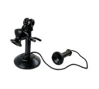 ADOCARN Telefono Retrò Telefono Giocattolo Ornamento Del Desktop Telefonico Fingere Di Giocare Al Telefono Rete Fissa Dei Telefoni Retrò Vecchio Telefono Di Moda Nero Metallo