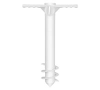 ADOCARN Trivella per Ombrellone da Spiaggia in Plastica Bianca, Ancora per Sabbia Resistente al Vento, Portabastone per Ombrellone Esterno Facile da Trasportare, Accessorio per Spiaggia