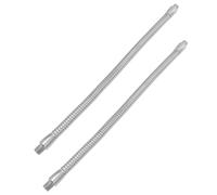 ADOCARN Tubo Flessibile Collo d'Oca 300 MM 2 Pezzi in Ferro Filettato, Supporto Estensibile per Lampada LED da Tavolo e Accessori per Illuminazione Fai-da-Te