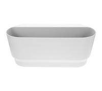 ADOCARN Vaso da Balcone Sospeso in Plastica Bianco per Piante Grasse Design a Fessura Centrale Resistente a Rotture per Ufficio e Dormitorio