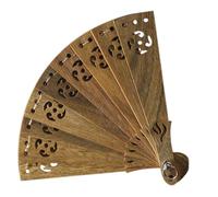 ADOCARN Ventaglio Mini Legno Artigianale Vintage Pendente Decorativo Retrò da Appendere per Borse e Auto Charm Creativo e Resistente