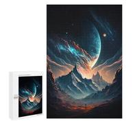 Adolescente 1000 PCS Puzzle Alien Planet Landscape Puzzle Per Adulti Vacanza A Casa Passatempo Interazione Genitore-figlio Divertimento in Famiglia E Serata Di Giochi 1000 PCS