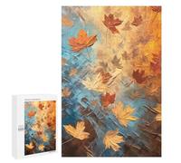 Adolescente 1000 PCS Puzzle Autumn Leaves Abstract Painting Puzzle Per Adulti Vacanza A Casa Passatempo Interazione Genitore-figlio Divertimento in Famiglia E Serata Di Giochi 1000 PCS