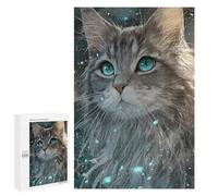 Adolescente 1000 PCS Puzzle Magical Fantasy Cat Artwork -1 Puzzle Per Adulti Vacanza A Casa Passatempo Interazione Genitore-figlio Divertimento in Famiglia E Serata Di Giochi 1000 PCS