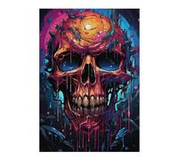 Adolescente 1000pcs(38x26cm) Puzzle Glowing Skull Artwork-3 Puzzle Per Adulti Giochi Divertenti Vacanze A Casa Regali Per Passare Il Tempo Per Amici E Familiari 1000pcs(38x26cm)
