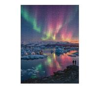 Adolescente 1000pcs(52x38cm) Puzzle Aurora Borealis Reflections-18 Puzzle Per Adulti Giochi Divertenti Vacanze A Casa Regali Per Passare Il Tempo Per Amici E Familiari 1000pcs(52x38cm)