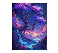Adolescente 1000pcs(52x38cm) Puzzle Enchanted Forest Waterfall Puzzle Per Adulti Giochi Divertenti Vacanze A Casa Regali Per Passare Il Tempo Per Amici E Familiari 1000pcs(52x38cm)