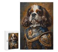 Adolescente 300 PCS Puzzle Royal Dog Armor Artwork Puzzle Per Adulti Vacanza A Casa Passatempo Interazione Genitore-figlio Divertimento in Famiglia E Serata Di Giochi 300 PCS