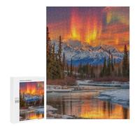 Adolescente 500 PCS Puzzle Alaska's Aurora Borealis Majesty Puzzle Per Adulti Vacanza A Casa Passatempo Interazione Genitore-figlio Divertimento in Famiglia E Serata Di Giochi 500 PCS