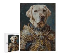 Adolescente 500 PCS Puzzle Golden Guard Noble Dog Armor Puzzle Per Adulti Vacanza A Casa Passatempo Interazione Genitore-figlio Divertimento in Famiglia E Serata Di Giochi 500 PCS