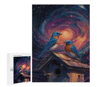 Adolescente 500 PCS Puzzle Starry Night Birdhouse Puzzle Per Adulti Vacanza A Casa Passatempo Interazione Genitore-figlio Divertimento in Famiglia E Serata Di Giochi 500 PCS