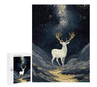 Adolescente 500 PCS Puzzle Starry Night Deer Pathway Puzzle Per Adulti Vacanza A Casa Passatempo Interazione Genitore-figlio Divertimento in Famiglia E Serata Di Giochi 500 PCS