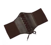 Adolescente, berretto da donna, stile court da donna, cintura extra larga, alla moda, elasticizzata, cintura elastica per la vita, decorazione per abito da uomo, blu, caffè, Taglia unica