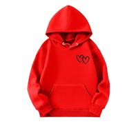 Adolescente Ragazze Felpa con Cappuccio,Felpa Leggera da Bambine Top Teenager Classics Abbigliamento per Autunno Solid Color/Print Ultra Morbida Oversize e Inverno