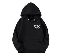 Adolescente Ragazze Felpa con Cappuccio,Felpa Leggera da Bambine Top Teenager Classics Abbigliamento per Autunno Solid Color/Print Ultra Morbida Oversize e Inverno