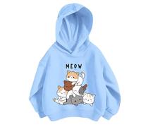 Adolescente Ragazze Felpa con Cappuccio,Morbida Felpe Grafica Pullover Ampia a Maniche Lunghe Giacca alla Moda Taglia Hoodie per lescenti Regalo Bambine e 4-15 Anni