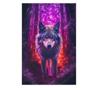 Adolescenti 75x50cm/1000pcs Puzzle Wolf Dark Forest Puzzle Per Adulti Giochi Rilassanti Vacanza A Casa Passatempo Regalo Di Compleanno, Regali, 75x50cm/1000pcs