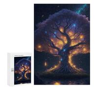Adolescenti Puzzle 300 PCS Albero Incantato Incandescente Puzzle Adulto Giochi Rilassanti Sfida Difficile Sfida Educativa 300 PCS