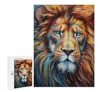 Adolescenti Puzzle 500 PCS Leone Incredibile Ritratto Adulto Puzzle Giochi Rilassanti Sfida Difficile Sfida Educativa 500 PCS
