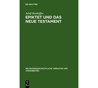 Adolf Bonhöffer Epiktet und das Neue Testament (Copertina rigida)