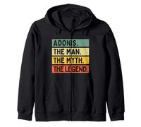 Adonis The Man The Myth The Legend Citazione Personalizzata Divertente Felpa con Cappuccio