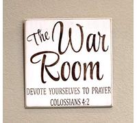 Adonis554Dan War Room stampato in legno segno Colossians 42 preghiera Bibbia 12 x 12 The War Room