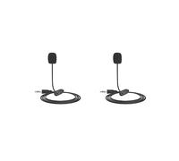 Adoorniequea 2 set 3.5mm Mini Microfoni Studio Speech MIC Voce Tubo Esterno Ben abbinato con Clip Attiva per PC Desktop Laptop Altoparlanti