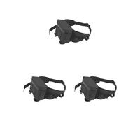 Adoorniequea Borsa per attrezzatura da pesca, marsupio per mulinello da pesca, borsa per esche da campeggio, viaggi, nero, Set da 3 (nero), 26cmx16cmx4cm