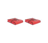 Adoorniequea Borsa termica per la consegna della pizza, robusta chiusura con patta per il trasporto di alimenti, 51 x 51 x 12 cm, senza foro, Set da 2 (con foro, 51 x 51 x 12 cm), 51x51x12cm