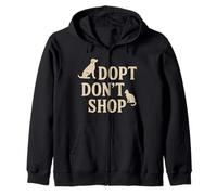 Adopt Don't Shop - Simpatico animale salvatutto per cani, gatti, amanti degli animali domestici Felpa con Cappuccio
